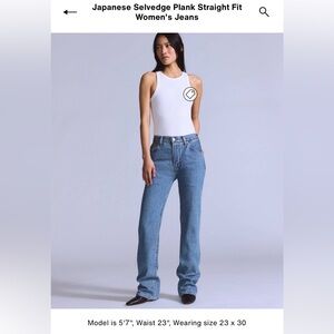 Levi's Women's Straight Leg Selvedge Denim Jeans